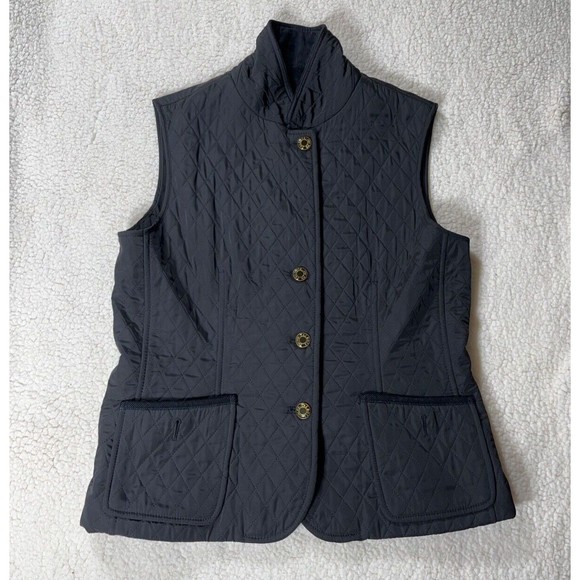 Talbots Established 1947 Women’s Black Button Up Vest Size‎ Small Petite - Picture 1 of 9